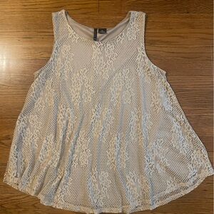 New Directions Sleeveless Lace Tank Top Blouse